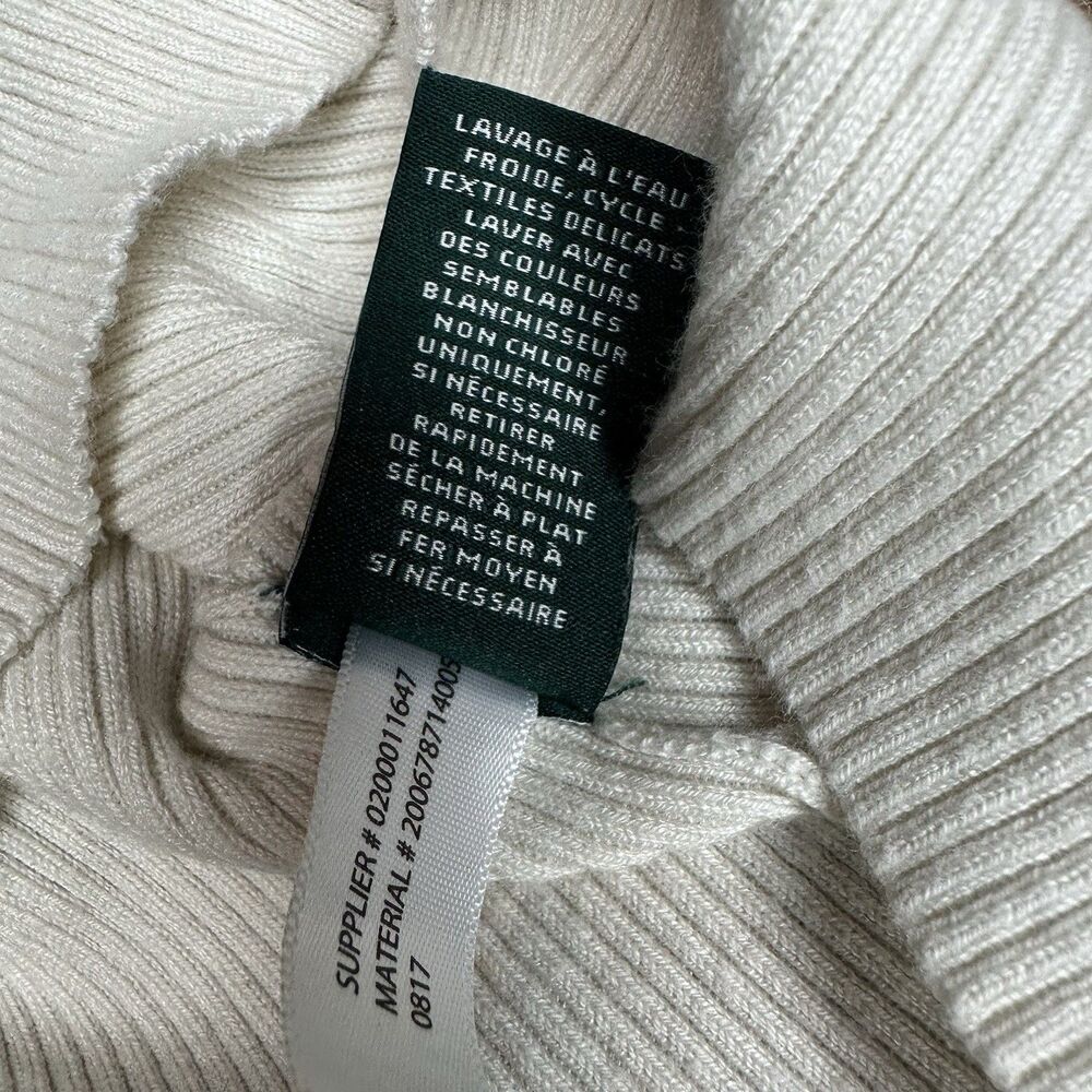 Lauren Ralph Lauren Ribbed Knit Top – Size Medium Feminine Bell Sleeves Classic - Picture 9 of 9